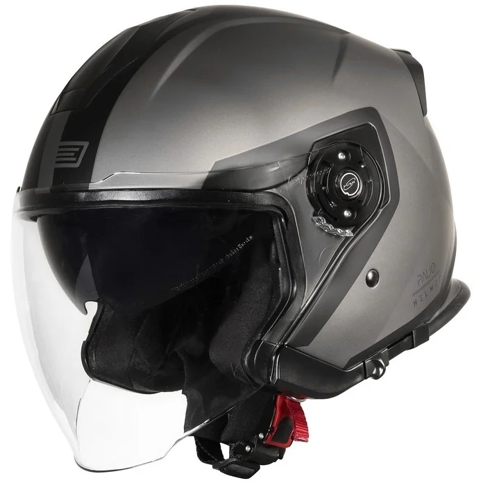 Consegna Rapida Casco Moto Jet Doppia Visiera Origine PALIO 2.0 Techy Nero Titanio Opaco