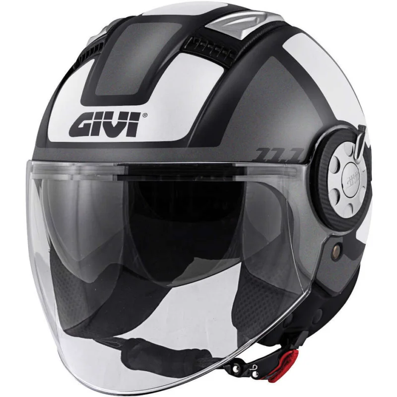 Casco Moto Jet Givi 11.1 AIR JET-R Class Argento Nero Bianco Subito Disponibile