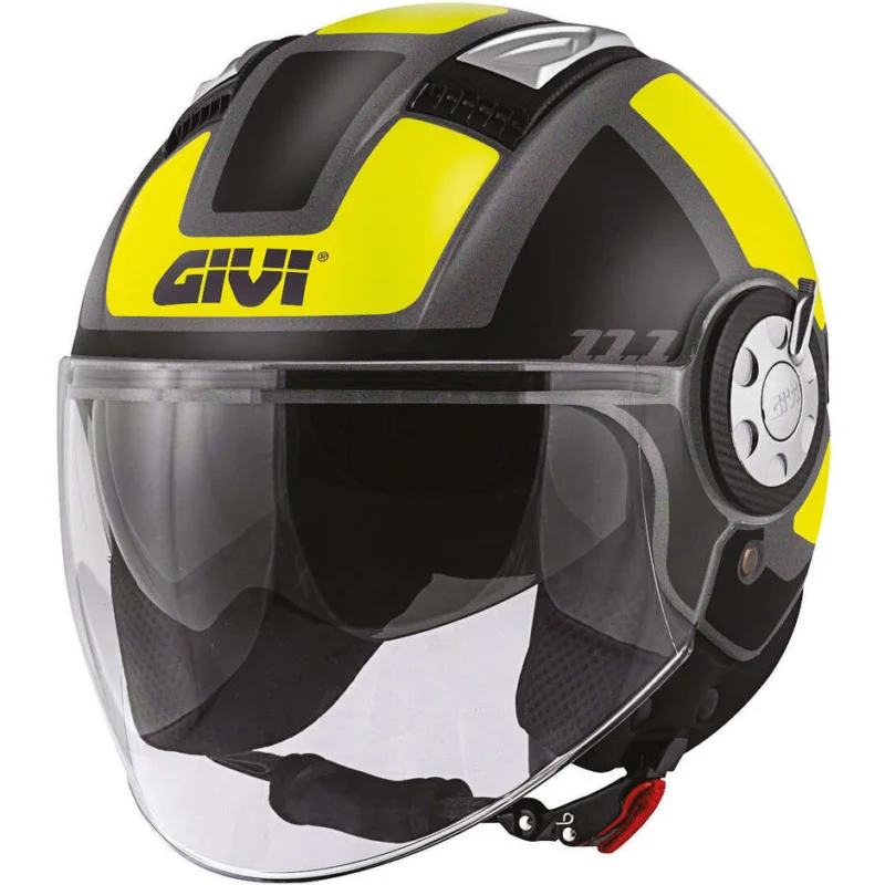 Casco Moto Jet Givi 11.1 AIR JET-R Class Nero giallo Fluo Quantità Limitata