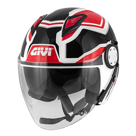 Spedizione Espresso Casco Moto Jet Givi 12.3 STRATOS Shade Bianco Nero Rosso