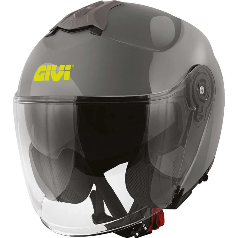 Nuova Collezione Casco Moto Jet Givi X.22 Planet Monocolore Doppia Visiera Grigio Nardo