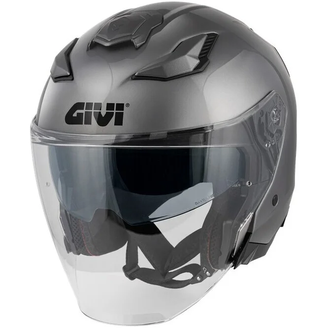 Casco Moto Jet Givi X31 FIBRA Grigio Lucido Di Tendenza