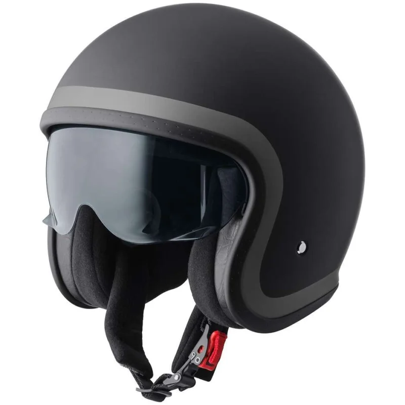 Offerta Del Giorno Casco Moto Jet GMS Ride nero opaco grigio