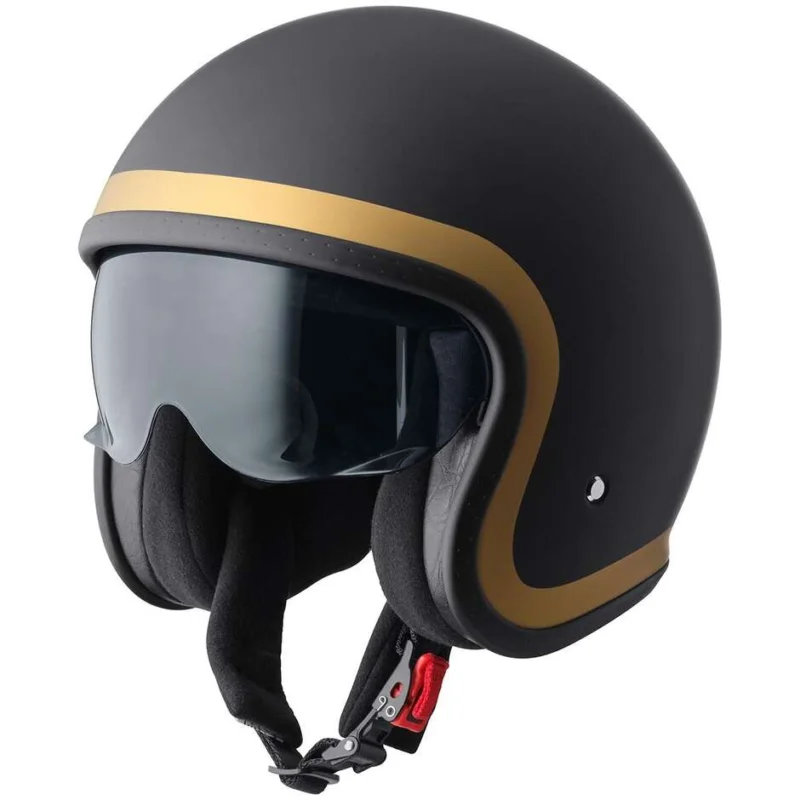 Casco Moto Jet GMS Ride nero opaco oro Più Venduto