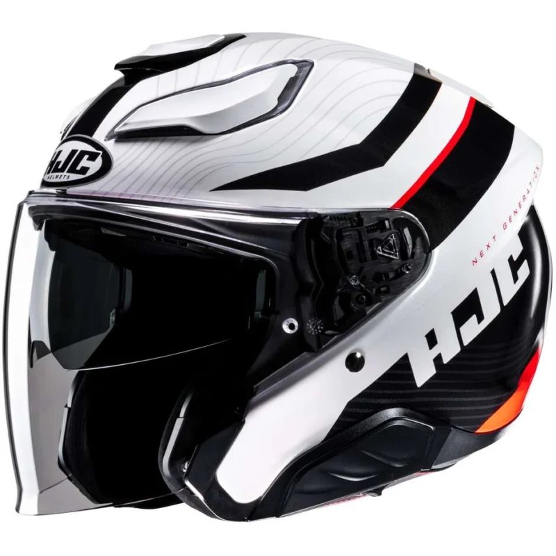 Casco Moto Jet Hjc F31 NABY MC1 Nero Bianco Rosso Compra Online