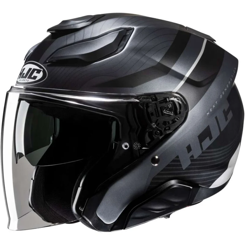 Casco Moto Jet Hjc F31 NABY MC5SF Grigio Opaco Nero Offerta Limitata