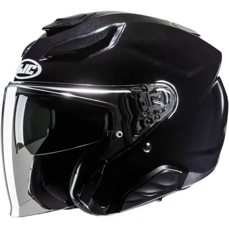 Casco Moto Jet Hjc F31 Solid Nero Metal Di Tendenza