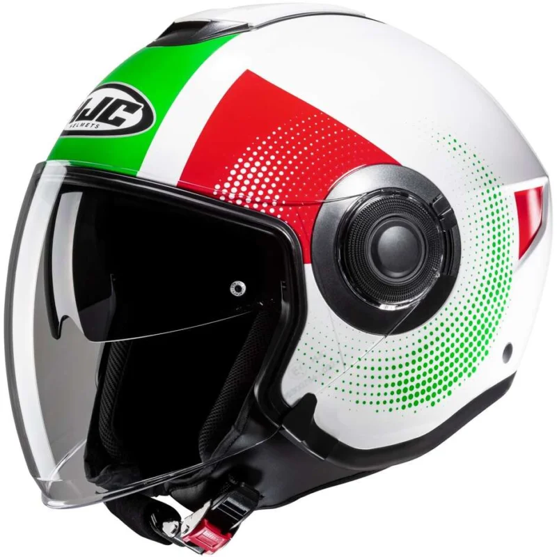 Casco Moto Jet Hjc i40N PYLE MC41 Bianco Verde Rosso Prezzo Conveniente