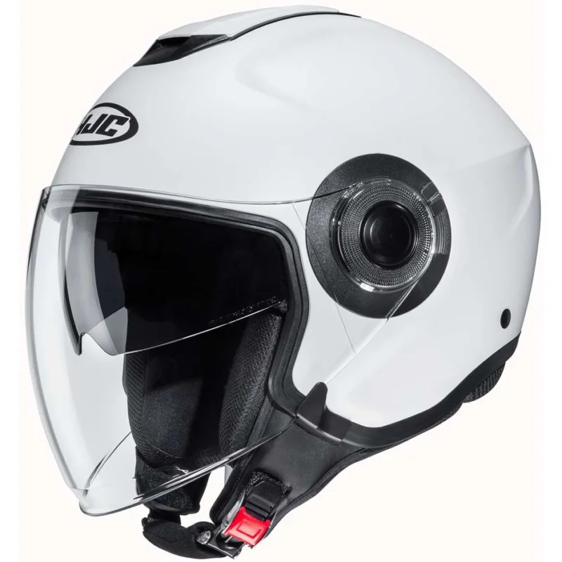 Popolare Casco Moto Jet Hjc i40N Semi Bianco Perla Opaco