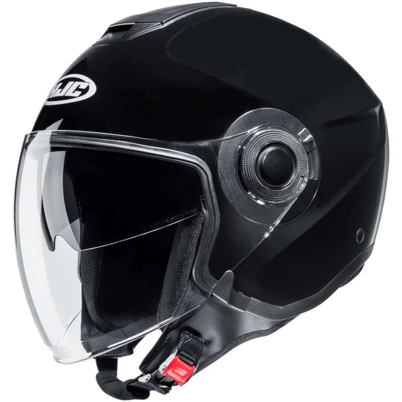 Promozione Casco Moto Jet Hjc i40N Solid Nero Metal