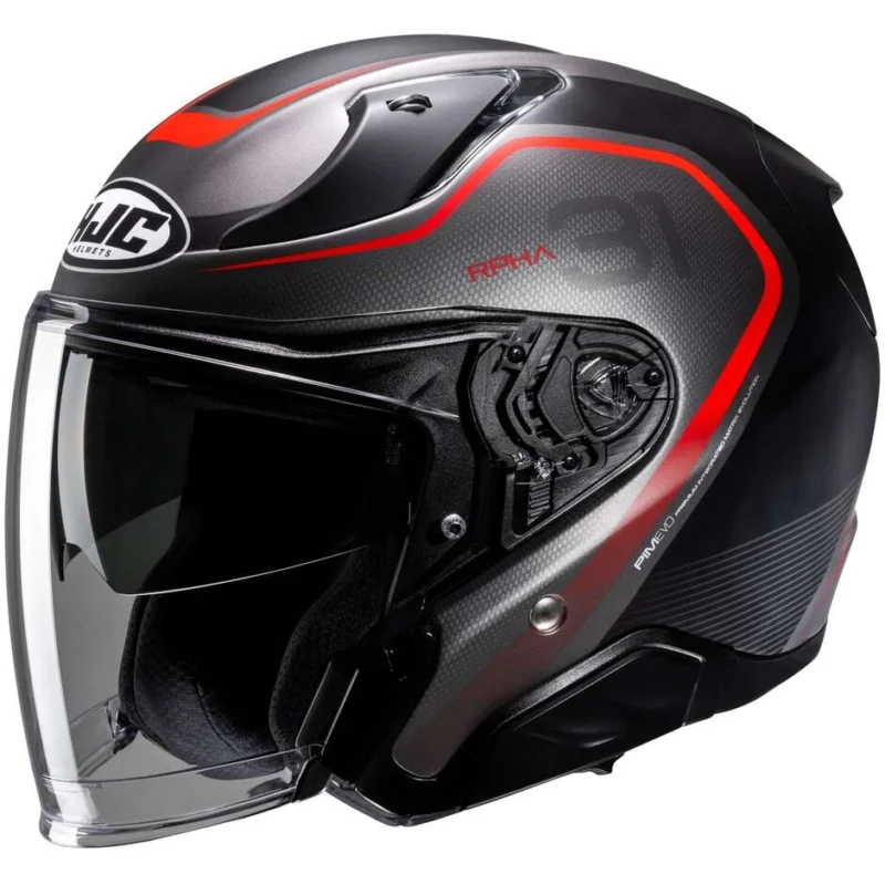 Spedizione Gratuita Casco Moto Jet Hjc RPHA 31 KOUV MC1SF Nero Opaco Rosso