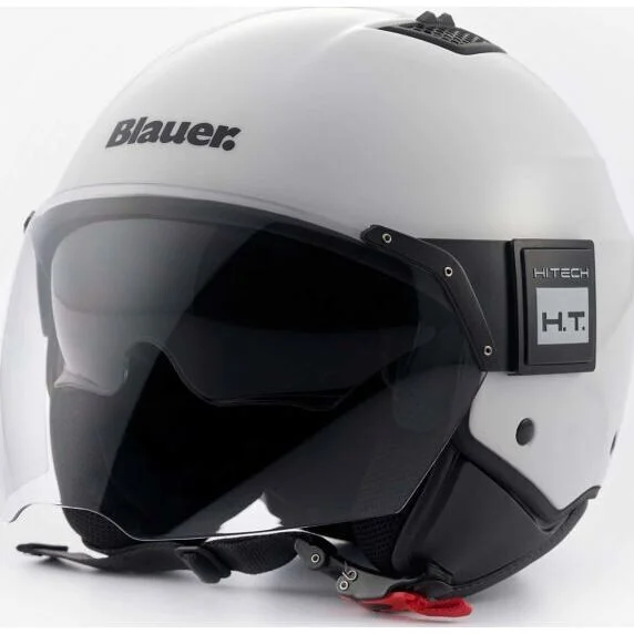 Casco Moto Jet in Fibra Blauer BET HT Monochrome Bianco Prezzo Basso