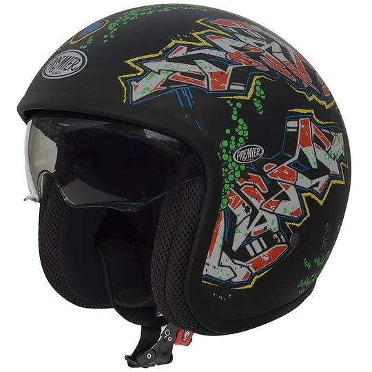 Casco Moto Jet in Fibra Premier Vintage GR9 Offerta