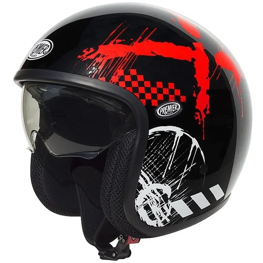 Reso Gratuito Casco Moto Jet in Fibra Premier Vintage RX9