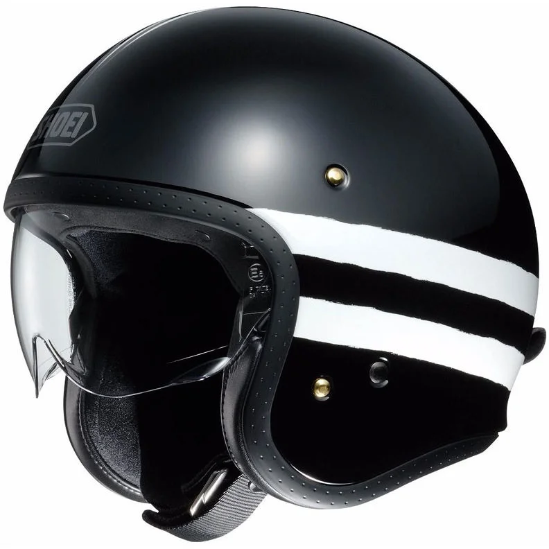Casco Moto Jet in Fibra Shoei J-o SEQUEL Tc-5 Nero Bianco Solo Oggi