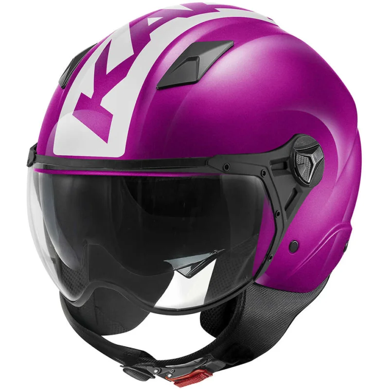 Casco Moto Jet Kappa KV57 STRIKER Porpora Lucido Bianco Offerta Speciale