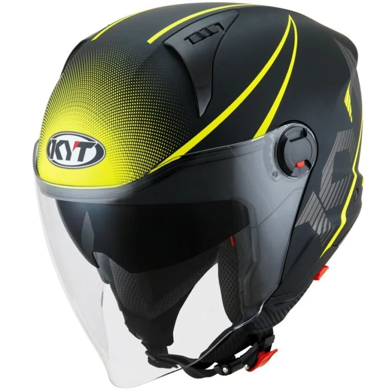 Casco Moto Jet KYT D-CITY COLORFUL Giallo Promo Stagionale