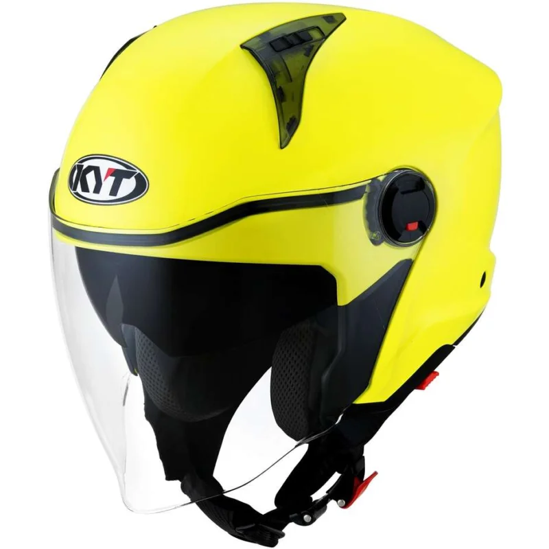 Casco Moto Jet KYT D-CITY PLAIN Giallo Fluo Miglior Prezzo