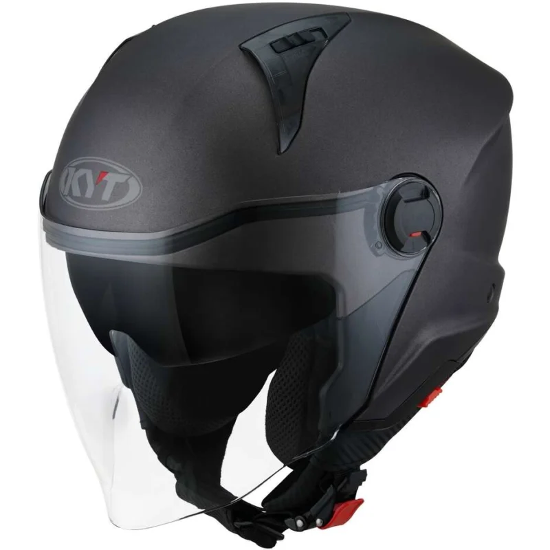 Solo Oggi Casco Moto Jet KYT D-CITY PLAIN Opaco Gun Metal