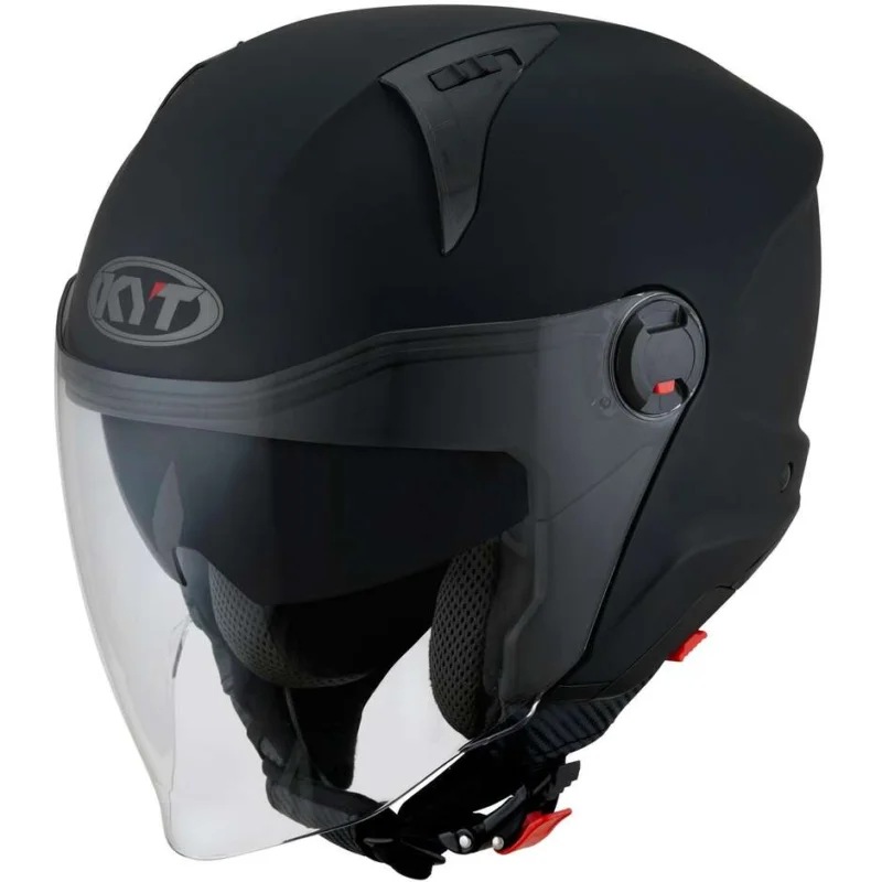 Casco Moto Jet KYT D-CITY PLAIN Opaco Nero Super Prezzo