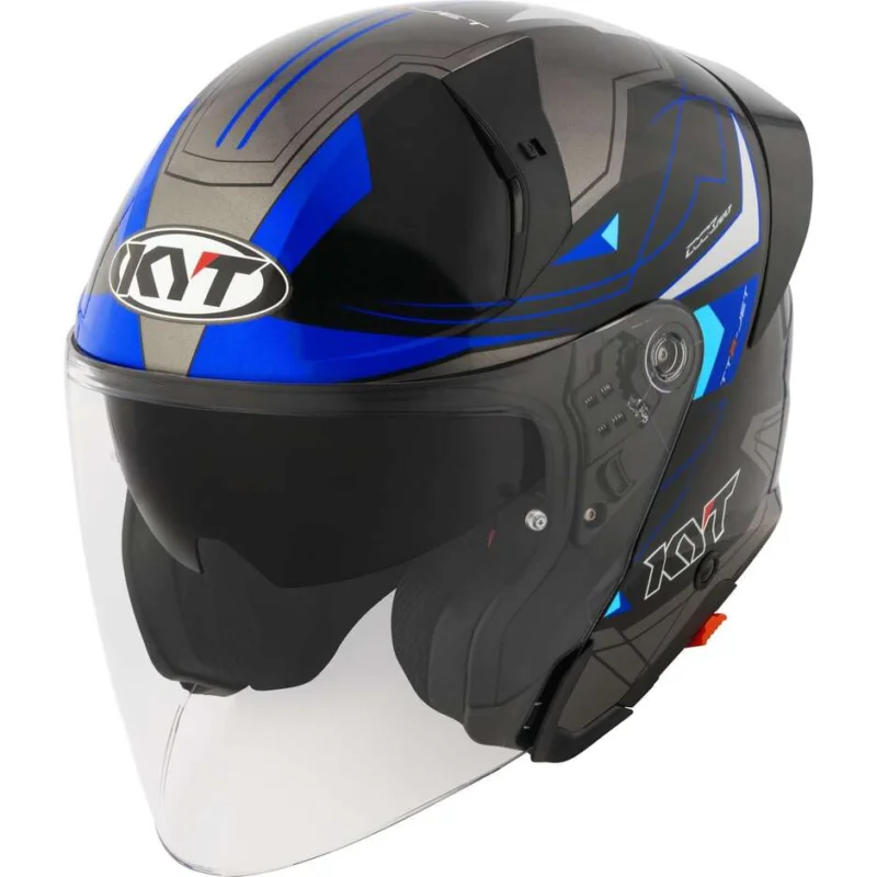 Prezzo Ridotto Casco Moto Jet Kyt TTR-JET LED Nero/Blu