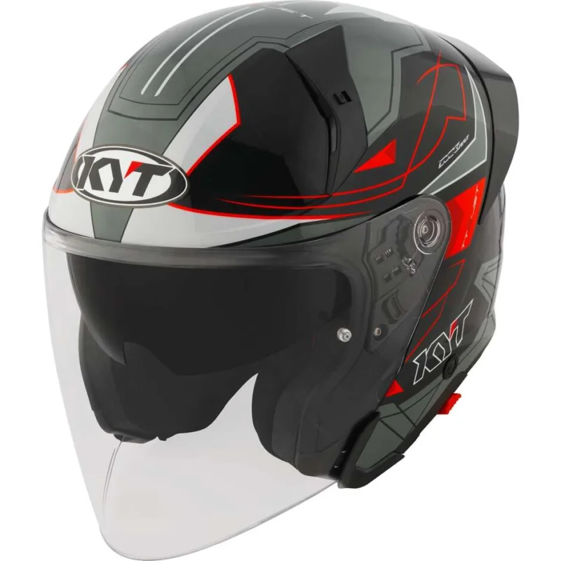 Compra Adesso Casco Moto Jet Kyt TTR-JET LED Nero Grigio