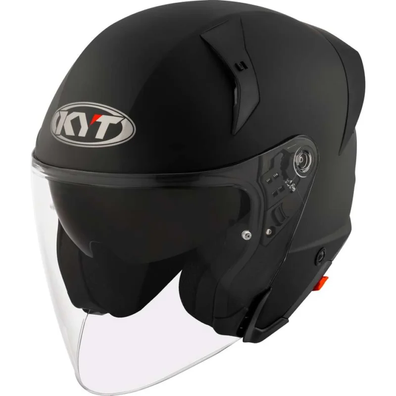 Casco Moto Jet KYT TTR-JET PLAIN Opaco Nero Promozione Esclusiva