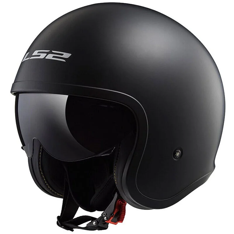 Casco Moto Jet LS2 OF599 SPITFIRE Nero Opaco Popolare
