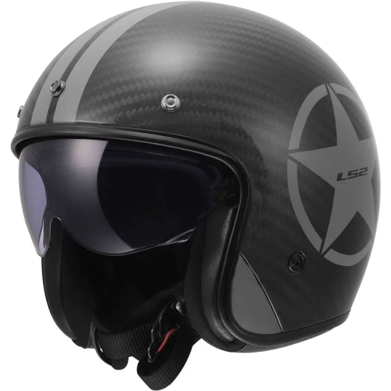 Casco Moto Jet LS2 OF601 BOB II C STAR Grigio Occasione