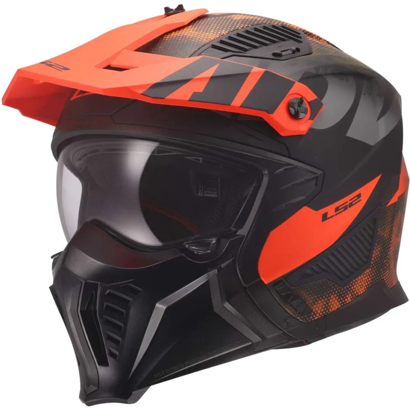 Casco Moto Jet LS2 OF606 DRIFTER GAS Grigio Arancio Occasione
