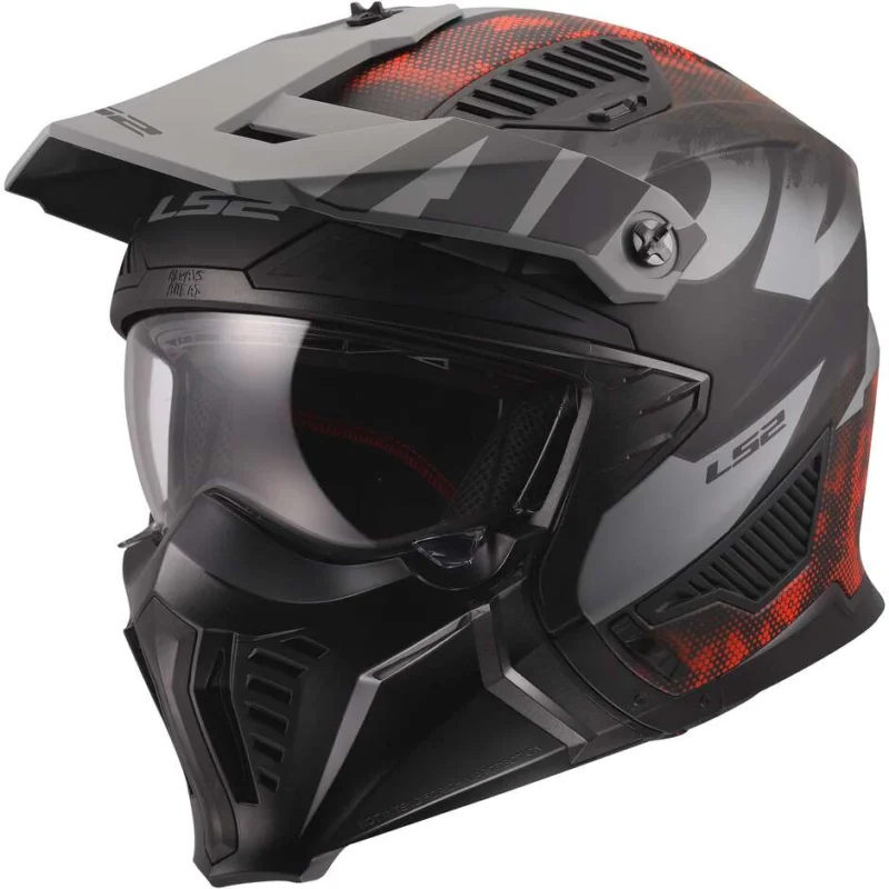 Spedito Oggi Casco Moto Jet LS2 OF606 DRIFTER GAS Grigio Rosso