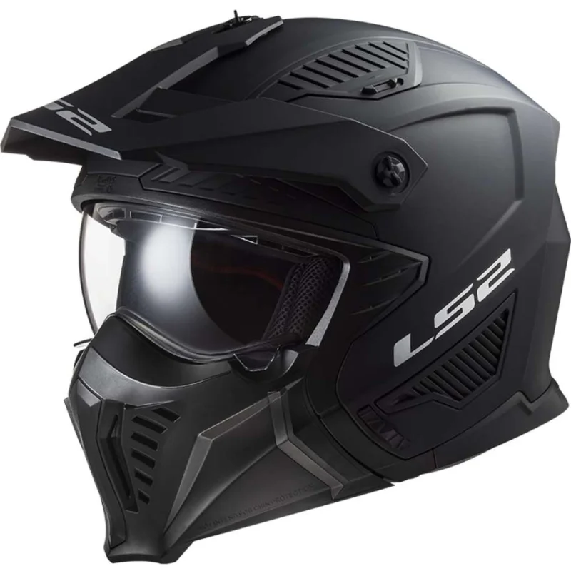 Ultime Pezzi Casco Moto JetLs2 OF606 DRIFTER SOLID Nero Opaco