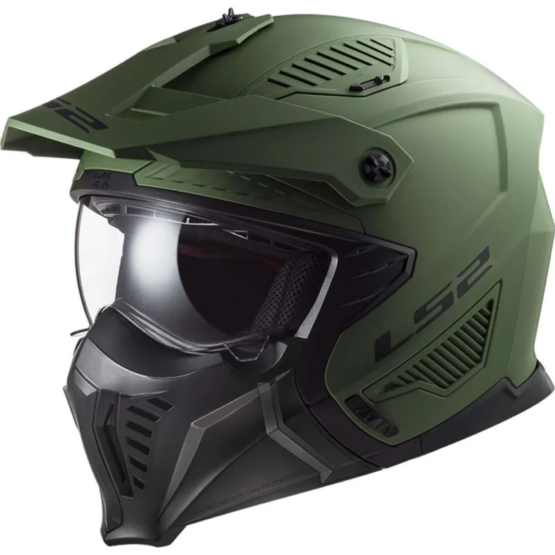 Occasione Casco Moto JetLs2 OF606 DRIFTER SOLID Verde Miliatare Opaco