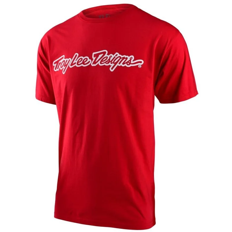 Offerta T-shirt SIGNATURE Troy Lee Designs Rosso Bianco