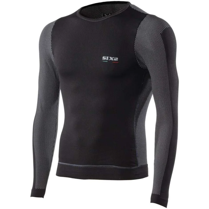 T-Shirt Tecnica a Manica Lunga Sixs TS6 Antivento Nera Offerta Del Giorno