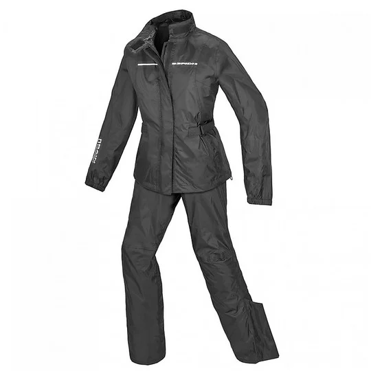 Prezzo Ridotto Tuta Antipioggia Donna Divisibile 2 pezzi Spidi TOURING RAIN KIT Nero