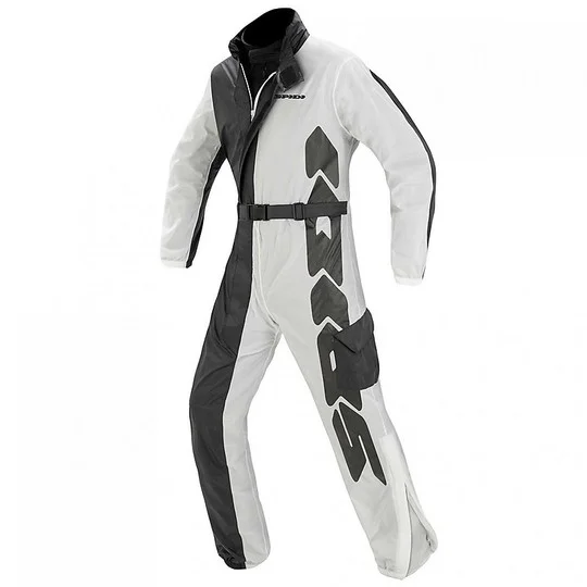 Prezzo Di Fabbrica Tuta Antipioggia Intera Moto Impermeabile Spidi TOURING RAIN SUIT Nero Bianco