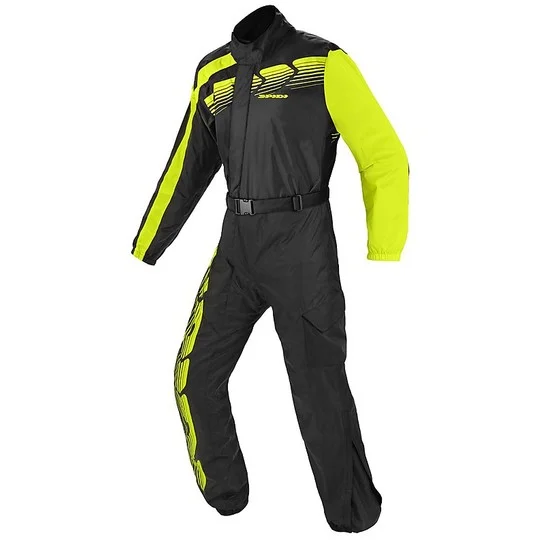 Tuta Antipioggia Intera Moto Impermeabile Spidi TOURING RAIN SUIT Nero Giallo Fluo Bestseller