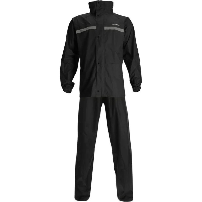 Tuta Antipioggia lGiacca + Pantaloni Acerbis Rain Set Line Nero Solo Oggi