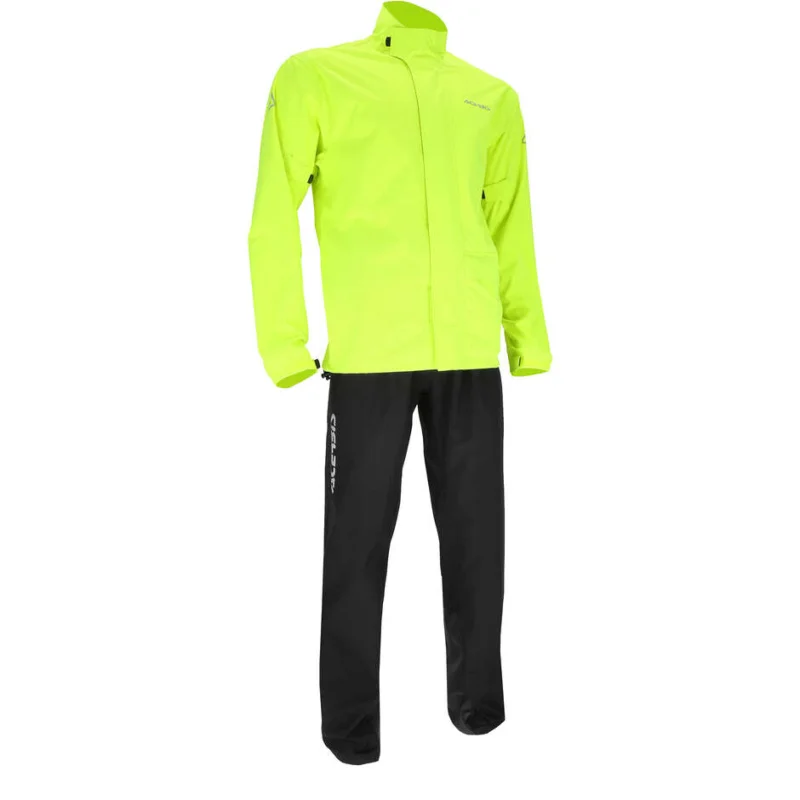 Tuta Antipioggia lGiacca + Pantaloni Acerbis Rain Set Thunder Nero Giallo Direttamente Dal Produttore