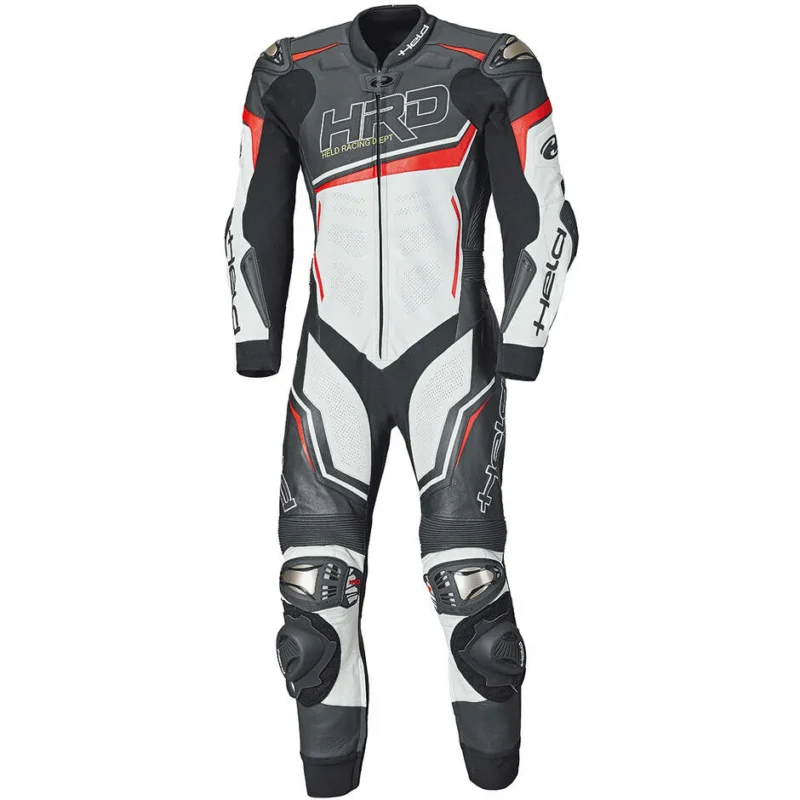 Spedito Oggi Tuta Intera Moto Held Slade II Nero Bianco Rosso