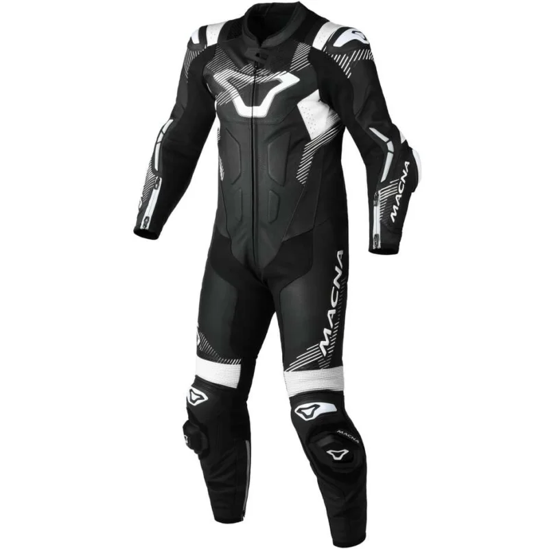 Tuta Moto 1pz Macna Armadyl Nero Bianco Ultimissimo Modello