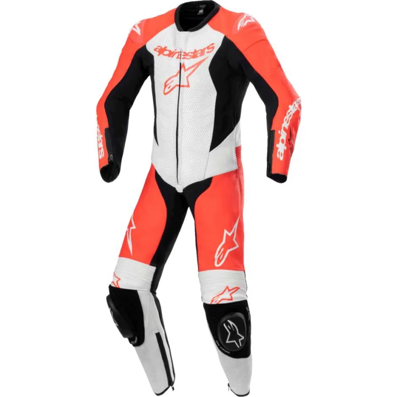 Tuta Moto Bambino Intera Alpinestars YOUTH GP PLUS V2 1PC Rosso Fluo Bianco Nero Soddisfatti O Rimborsati
