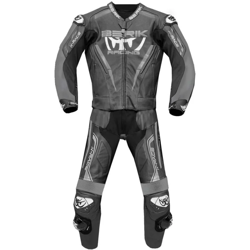 Tuta Moto Divisibile Berik 2.0 X-Race 2PCS 221309 FR Nero Grigio Sconto