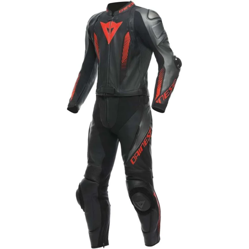 Tuta Moto Divisibile Dainese LAGUNA SECA 5 2PCS Nero Antracite Fluo Rosso Occasione