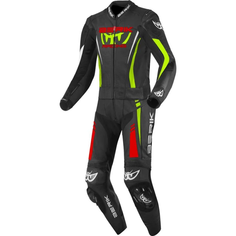 Tuta Moto Divisibile In Pelle Berik 2.0 Ls2-173334FR Nero Giallo Fluo Rosso Miglior Prezzo