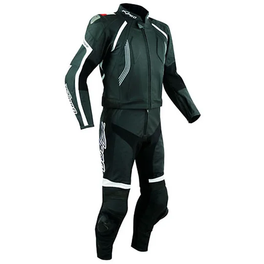 Tuta Moto Divisibile In Vera Pelle A-Pro Defender Nera Compra Oggi Stesso