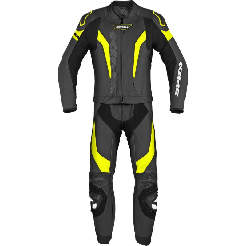 Tuta Moto Divisibile Spidi LASER TOURING Nero Giallo Fluo Super Prezzo