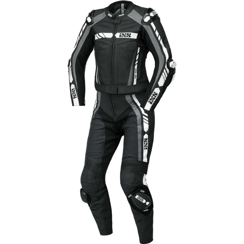 Saldi Tuta Moto Donna Divisibile Ixs RS-800 1.0 2pz. Nero Grigio Bianco