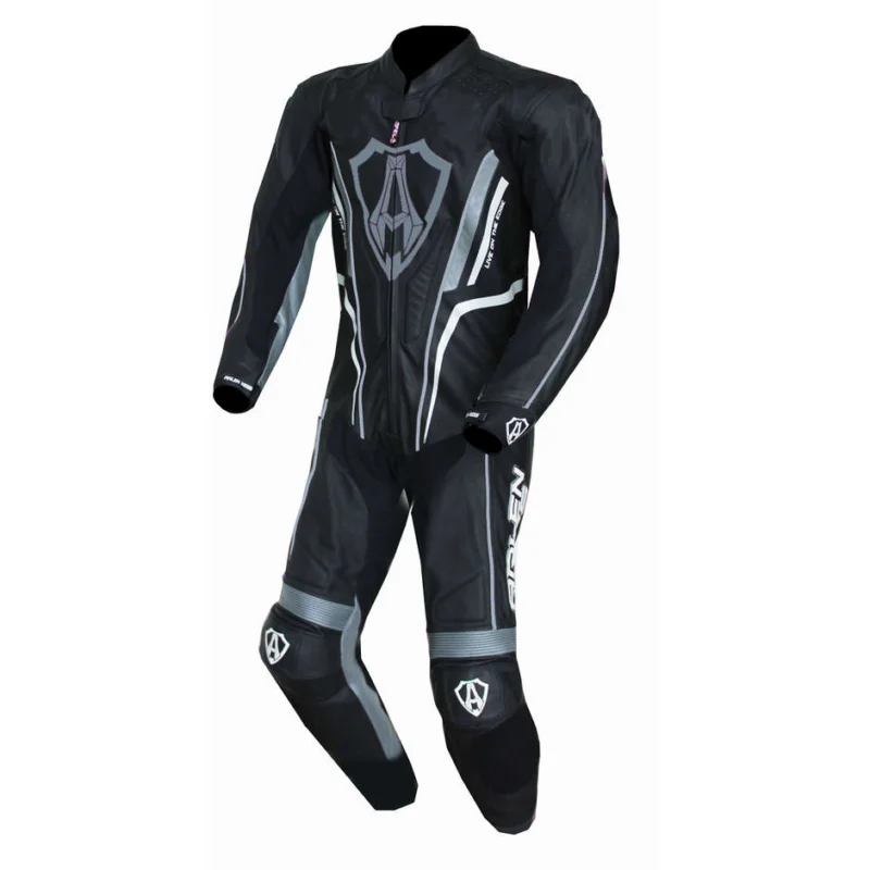 Bestseller Tuta Moto In Pelle Intera Arlen Ness LS1-181376 Nero Bianco